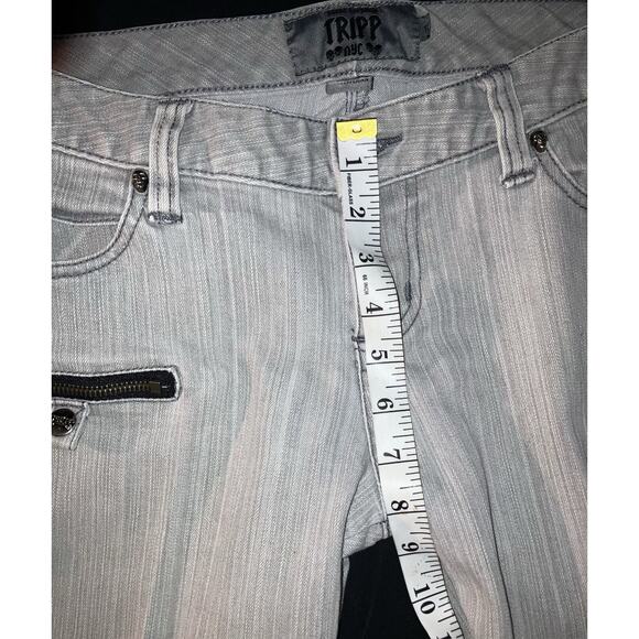 DAANG GOODMAN TRIPP NYC GRAY WASHED ZIP ACCENT JEGGING SKINNY JEANS Size 11 - Picture 6 of 15